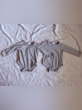 Amazon Striped Long Sleeve Bodysuit | 3–6M | TWIN